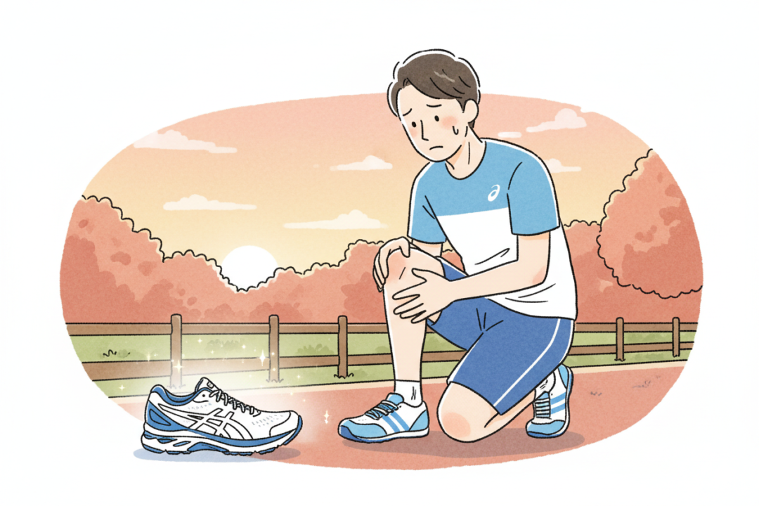 ランニング中に膝の痛みに不安を感じるランナーとアシックス_GEL-KAYANO_32