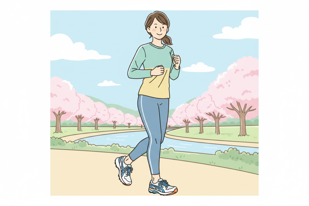 アシックス_GEL-KAYANO_32を履いて怪我の不安なくランニングする初心者ランナー