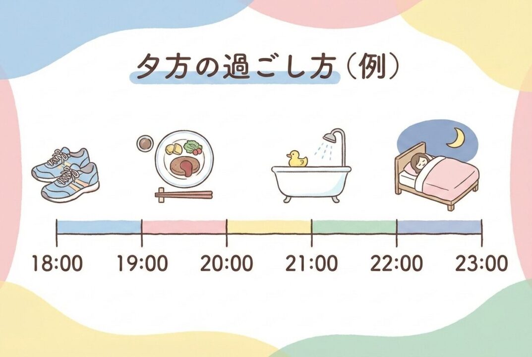 夕方のランニングから夜の入浴・就寝までの理想的なタイムライン表