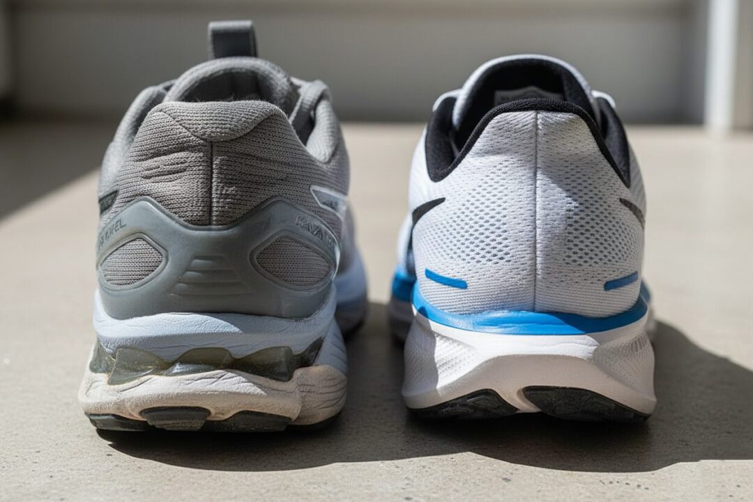 ゲルカヤノとペガサスのカカト部分の形状比較