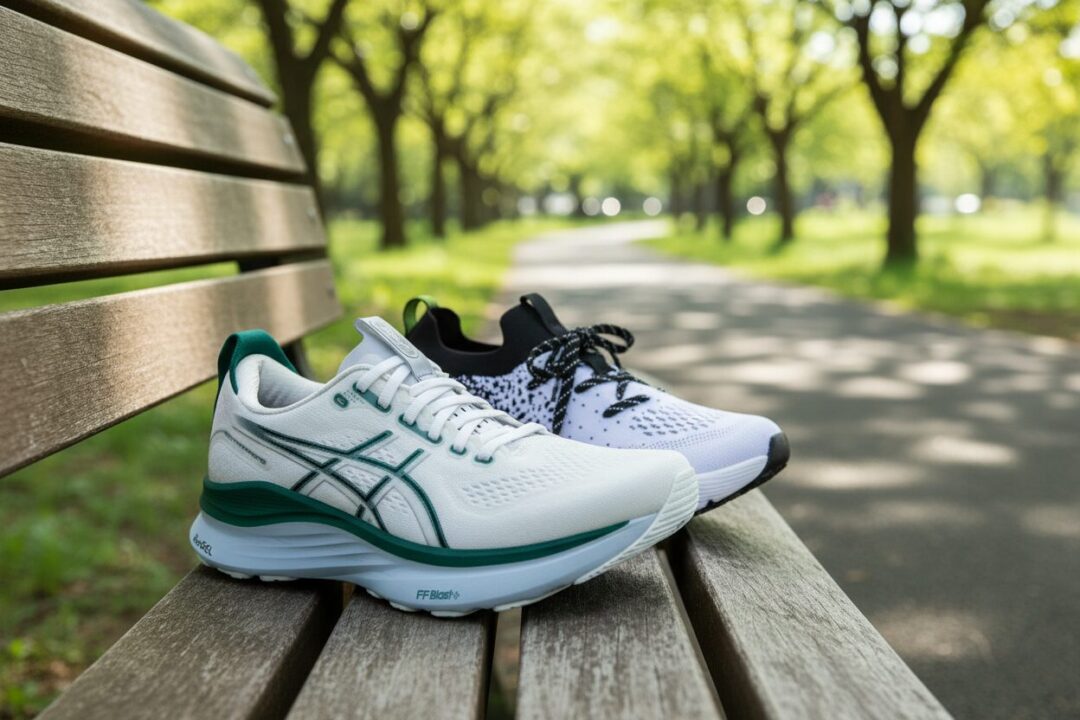 アシックス ゲルカヤノ32とワークマン ハイバウンスの比較画像